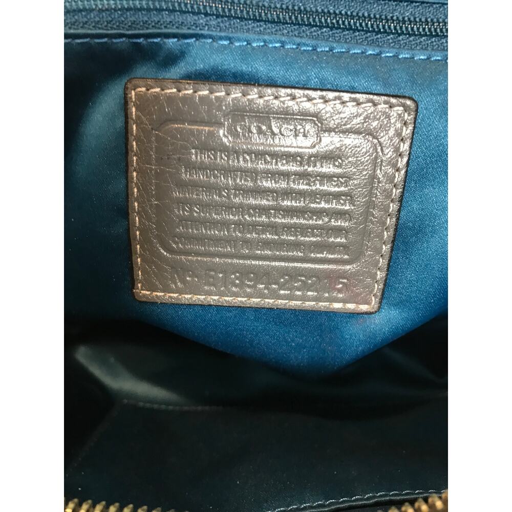 Coach Madison Madeline East/West Satchel Black/Gray Sig Jacquard EUC - Picture 8 of 10